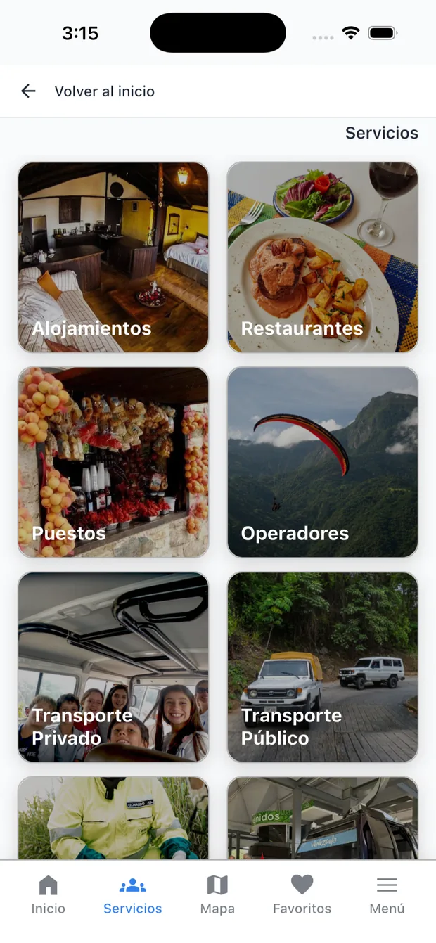 La app en tema claro